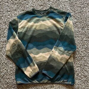Eddie Bauer Green and Blue Crewneck Sweater